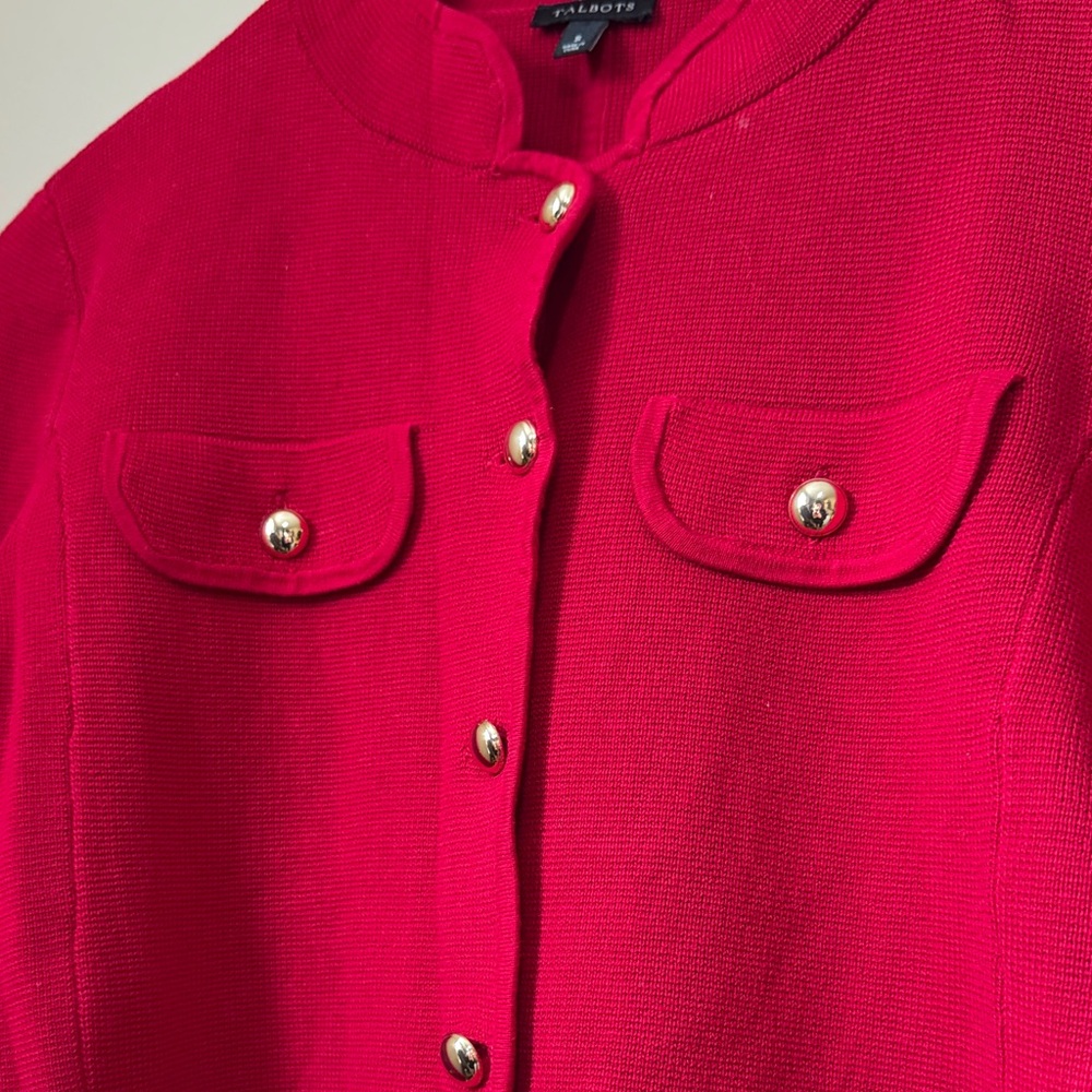 Talbots Button-Front Knit Jacket - image 2